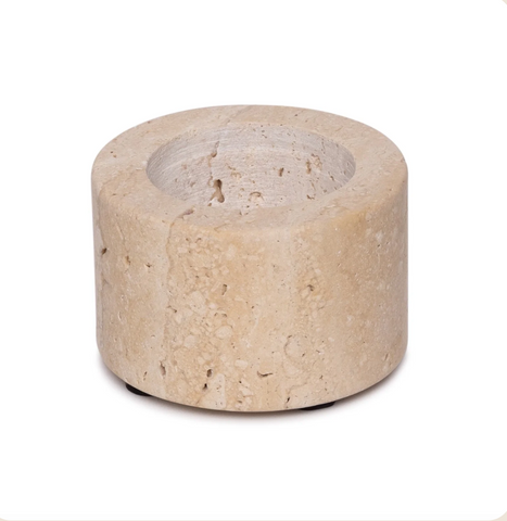 Travertine waxinelichthouder