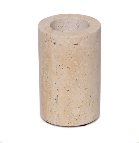 Travertine waxinelichthouder