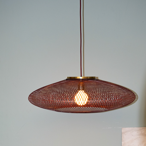 Fiber pattern lamp - rood