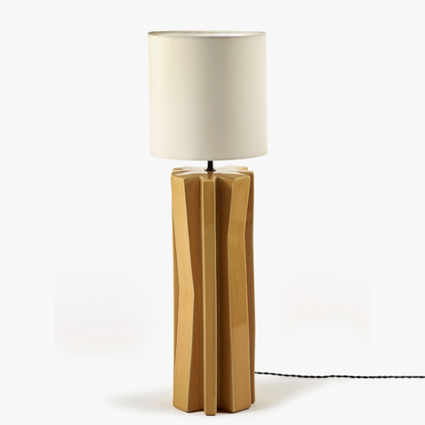 Tafellamp °3 geel - wit Yucca