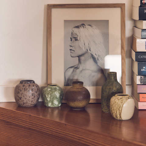 Keramiek vaasjes - set van 5