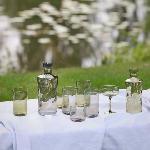 Swirl Small Tumbler Glas Moss - Set van 2 stuks