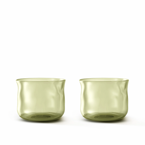 Swirl Small Tumbler Glas Moss - Set van 2 stuks