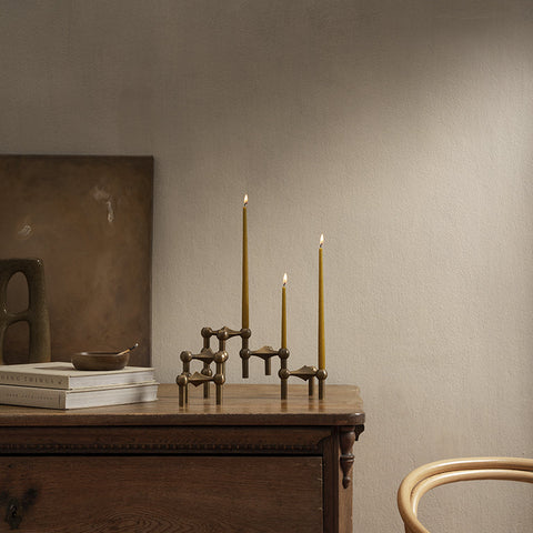 Nagel kaarsenhouder - set van 3