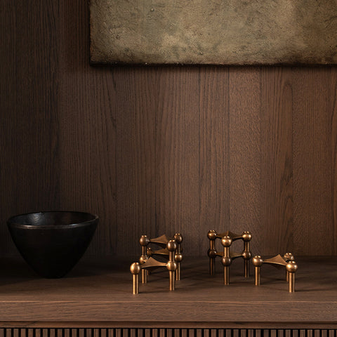 Nagel kaarsenhouder - set van 3