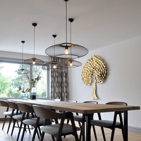 Fiber pattern lamp (charcoal black)