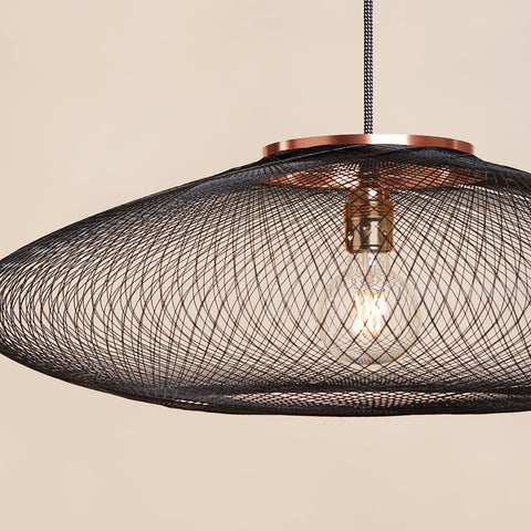 Fiber pattern lamp (charcoal black)