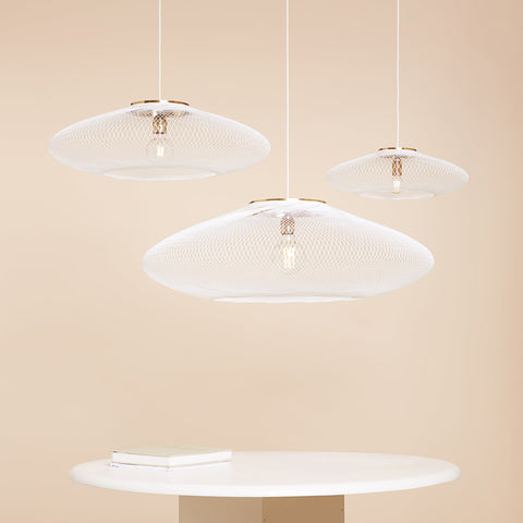 Fiber pattern lamp (chalk white)