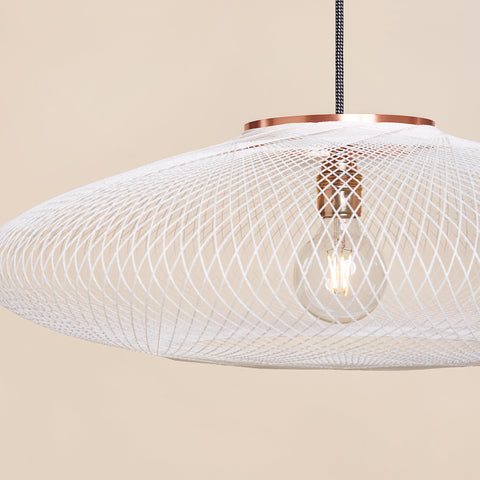 Fiber pattern lamp (chalk white)