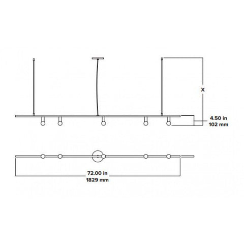 Dot line suspension - graphite