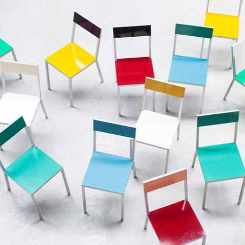 Alu chair burgundy candy green