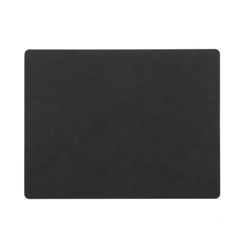 Leather table mat - square nupo black
